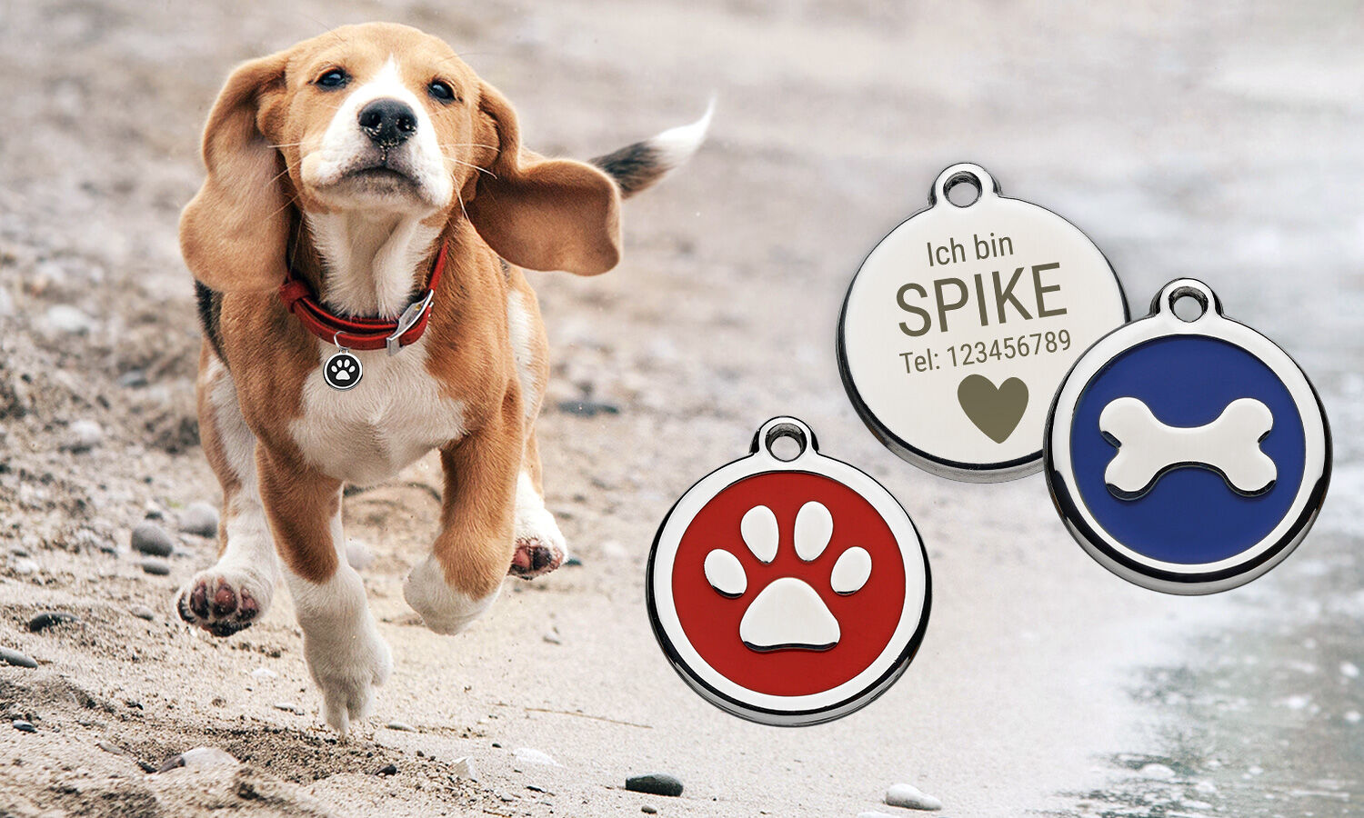 Tiermarken, individuell graviert