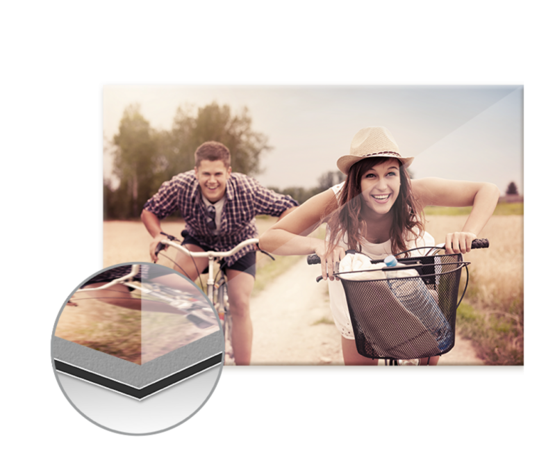 Poster auf Alu-Dibond hinter Acryl Querformat Standard