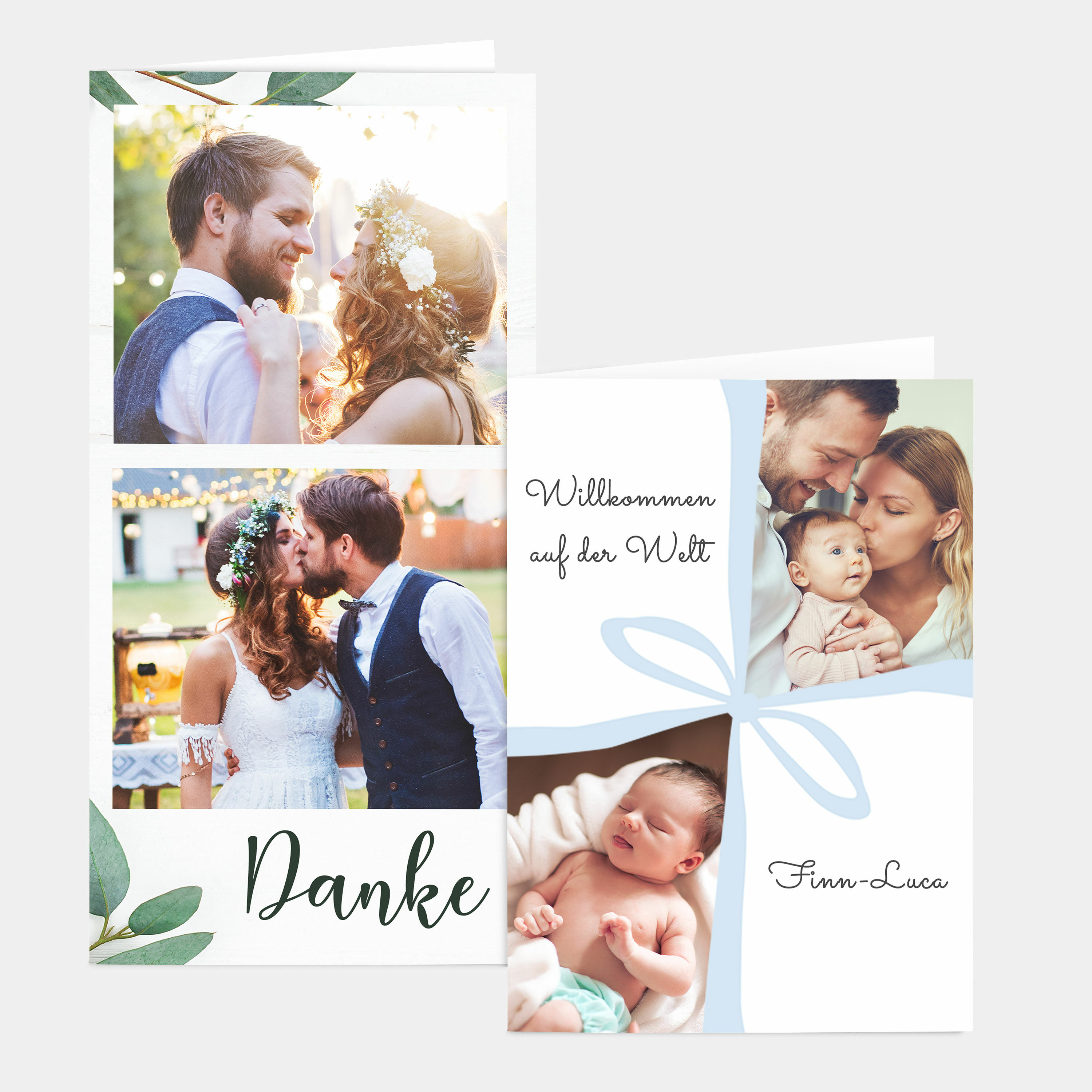 Klappkarten im Hochformat