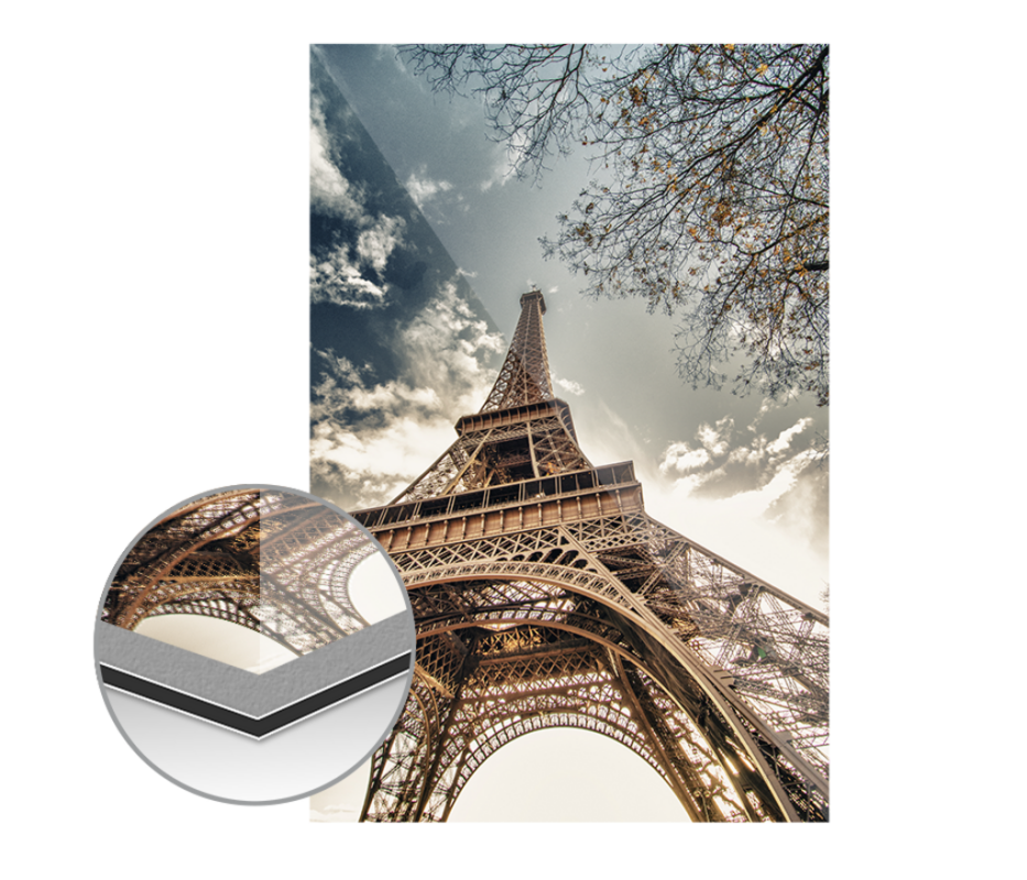 Poster auf Alu-Dibond hinter Acryl Hochformat Standard