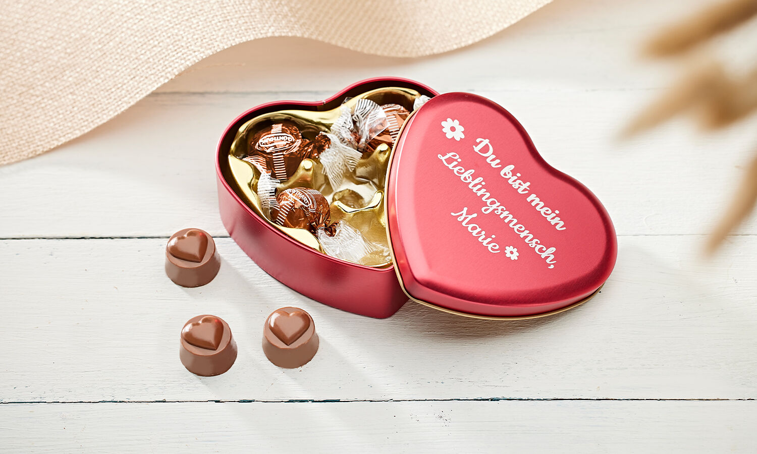 Pralinendose in Herzform