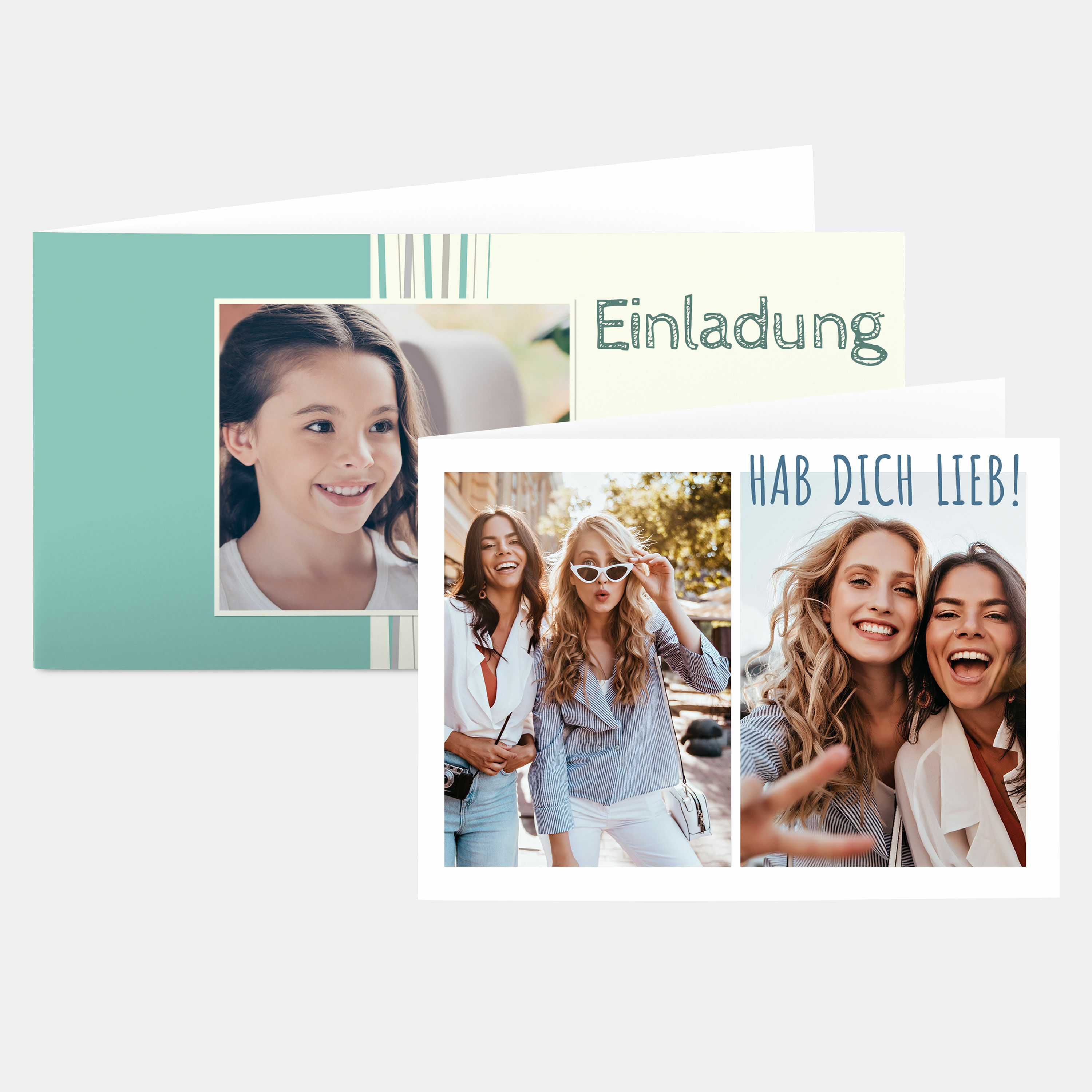 Klappkarten im Querformat